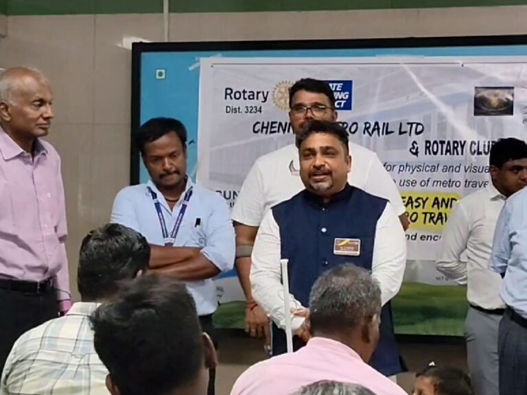Rotary and Chennai Metro Rail, accessibility initiative